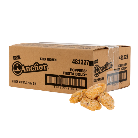 McCain Anchor Frozen Fiesta Bold Poppers, 2 × 1.14 kg