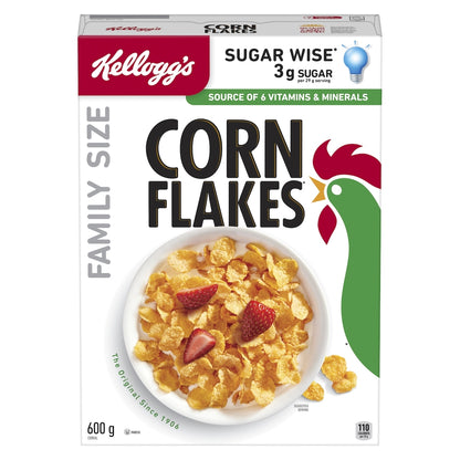 Kellogg's Corn Flakes Cereal, Family Size, 600 g