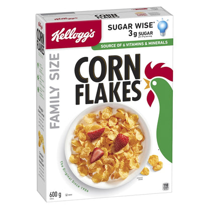 Kellogg's Corn Flakes Cereal, Family Size, 600 g