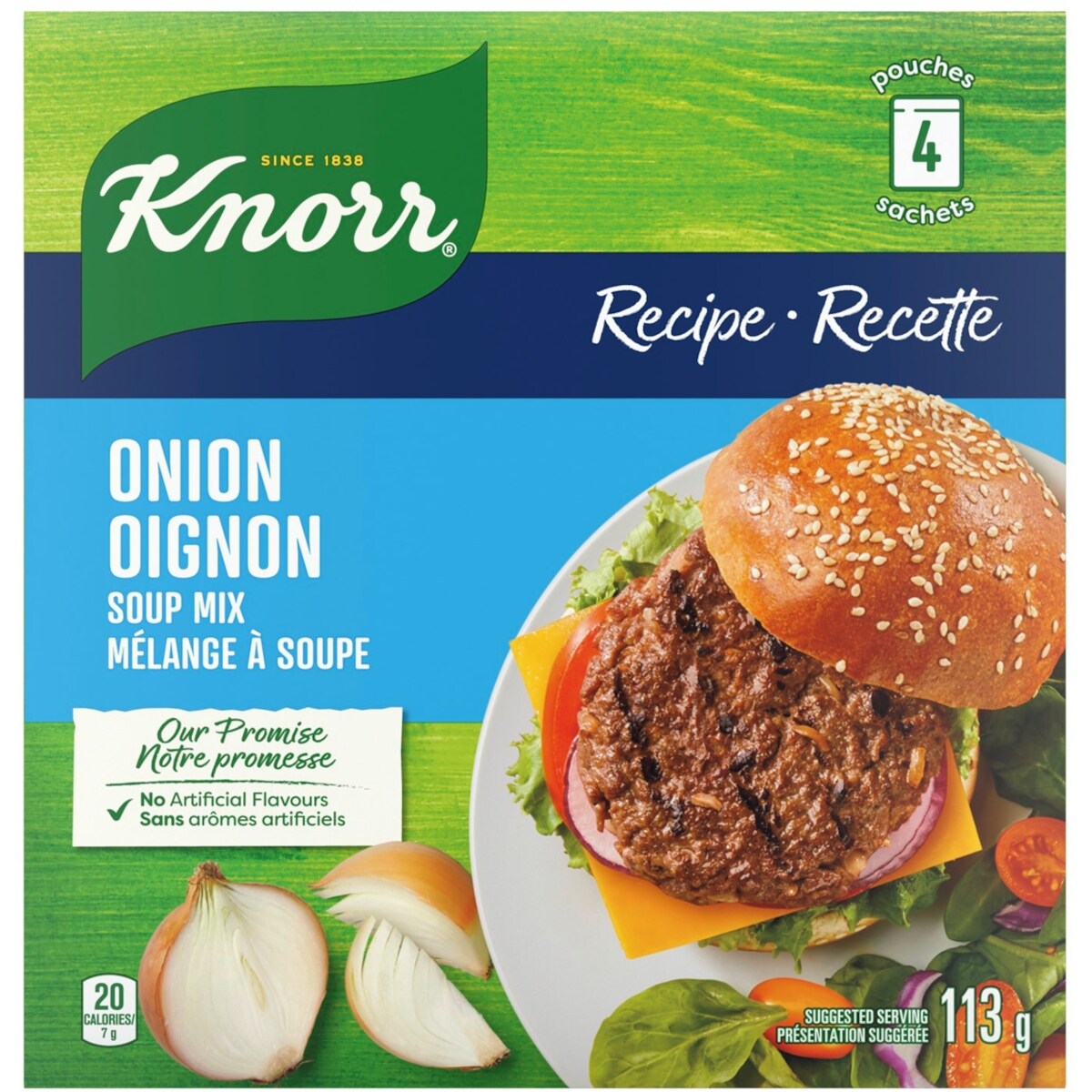 Knorr Recipe Onion Soup Mix, 4 Pouches, 113 g