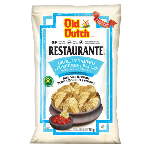 Old Dutch Restaurante Lightly Salted Bite Size Tortilla Chips, 295 g