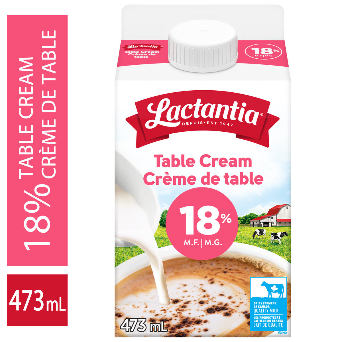 Lactantia Table Cream 18%, 473 mL