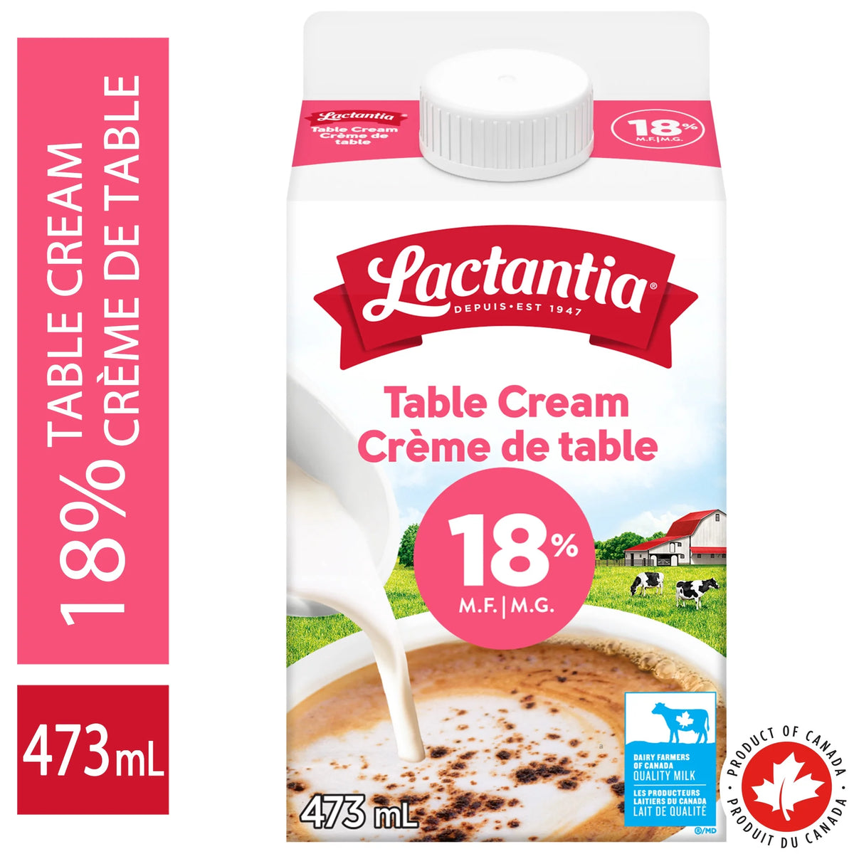 Lactantia Table Cream 18%, 473 mL