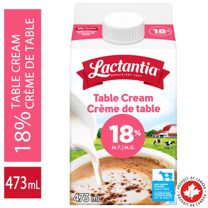 Lactantia Table Cream 18%, 473 mL