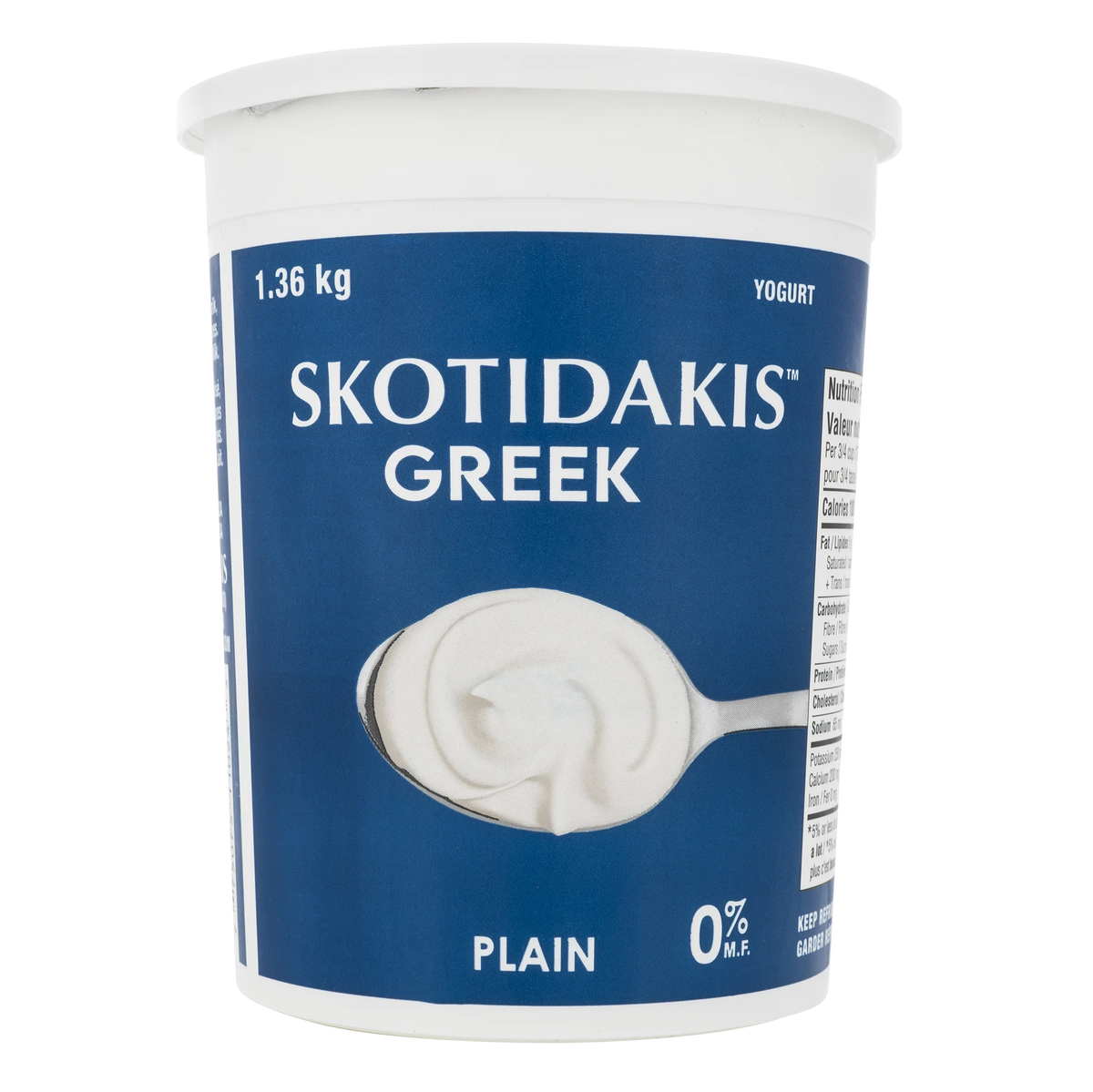 Skotidakis 0% Plain Greek Yogurt, 1.36 kg