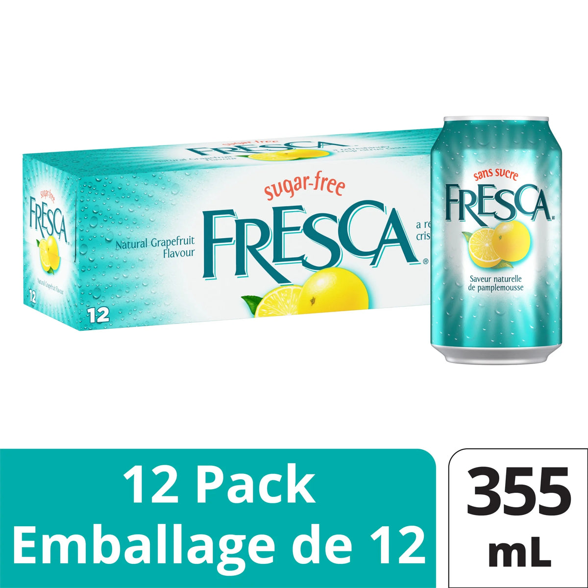 Fresca Citrus Soda Pop Cans, 12 × 355 mL