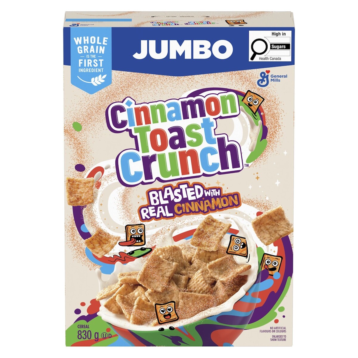 General Mills Cinnamon Toast Crunch Breakfast Cereal, Jumbo Size, 830 g