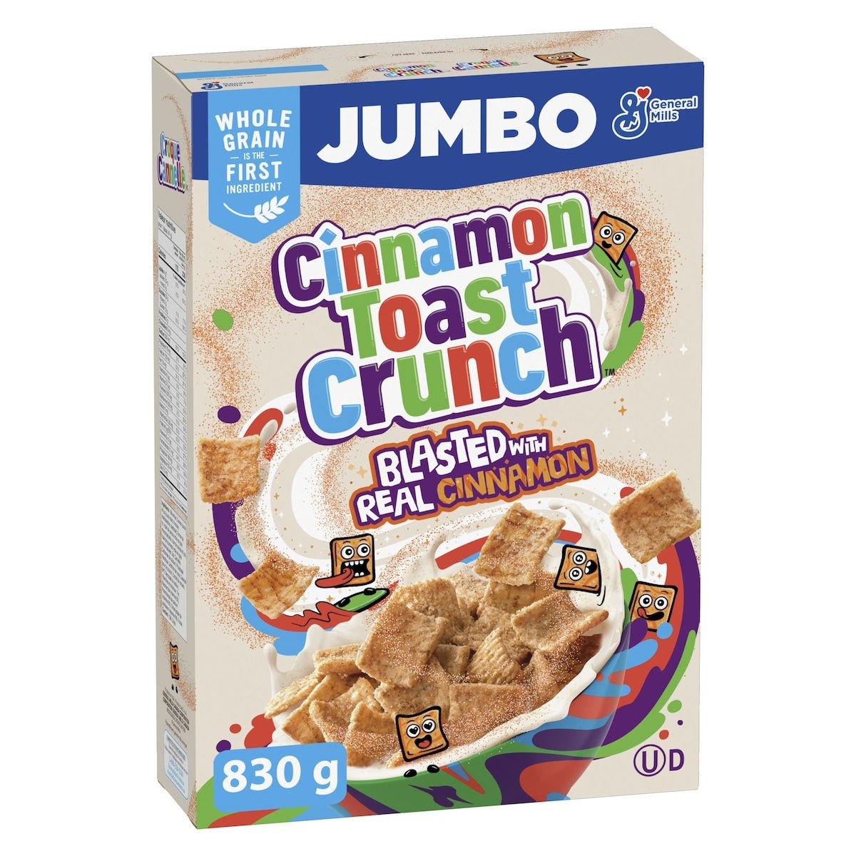 General Mills Cinnamon Toast Crunch Breakfast Cereal, Jumbo Size, 830 g