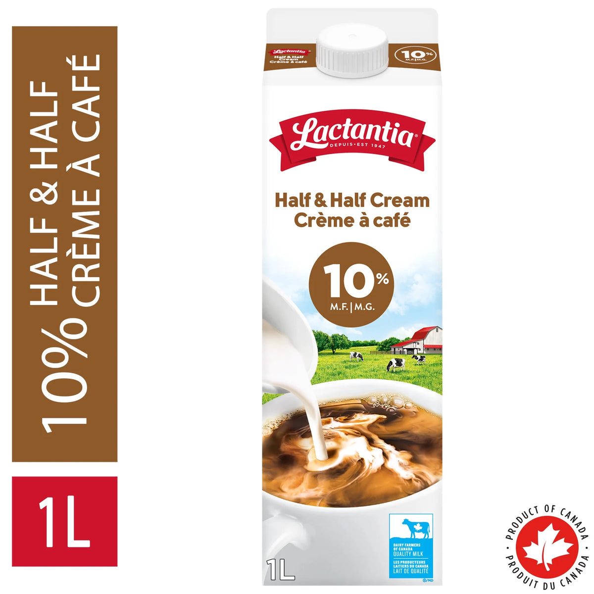 Lactantia 10% Half & Half Cream, 1 L