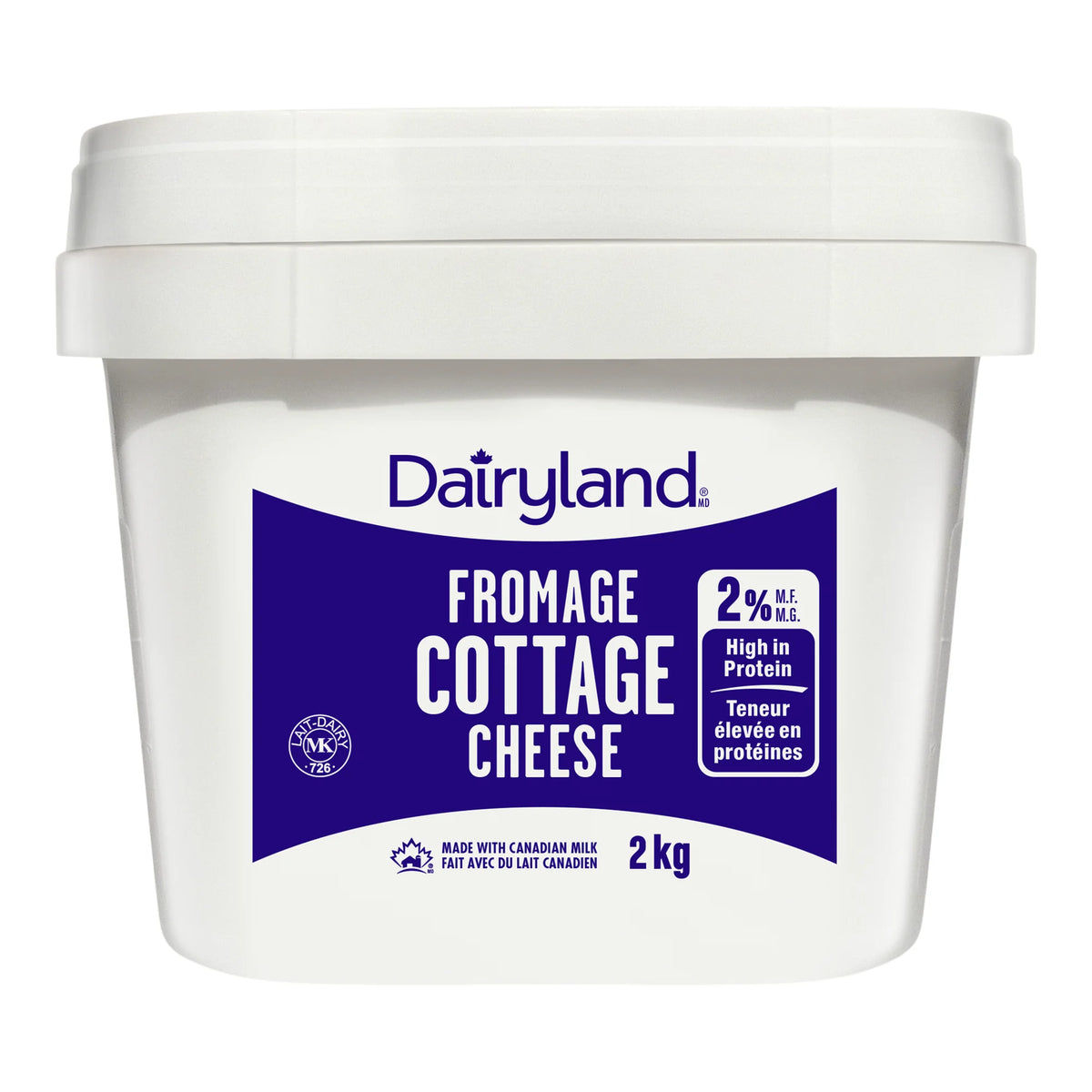 Dairyland 2% Cottage Cheese, 2 kg
