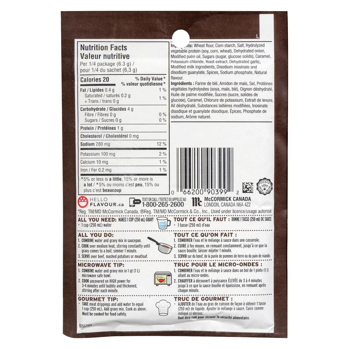 Club House Brown Gravy Mix, 25% Less Salt, 25 g
