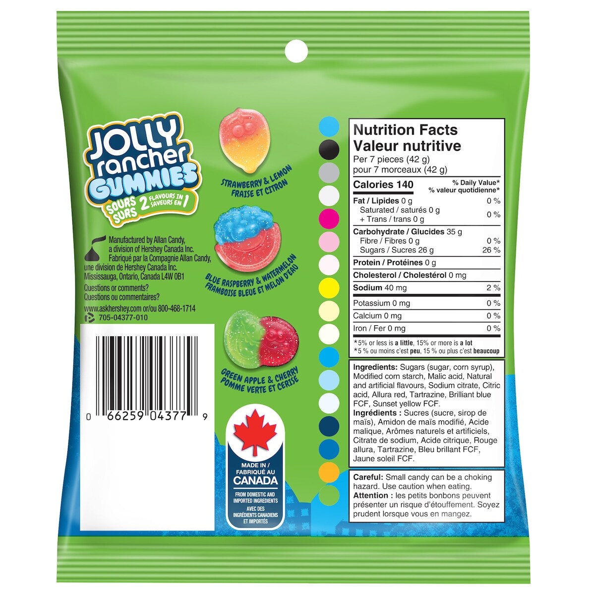 Jolly Rancher Gummies 2-in-1 Sours, 182 g