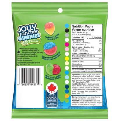 Jolly Rancher Gummies 2-in-1 Sours, 182 g