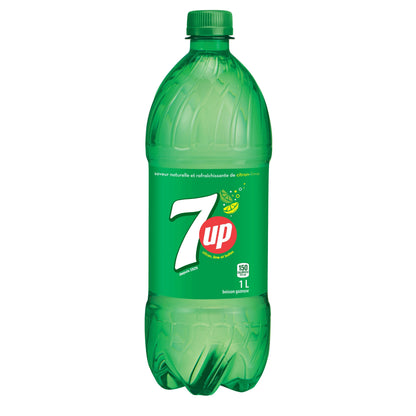 7UP Lemon Lime Soft Drink, 1 L