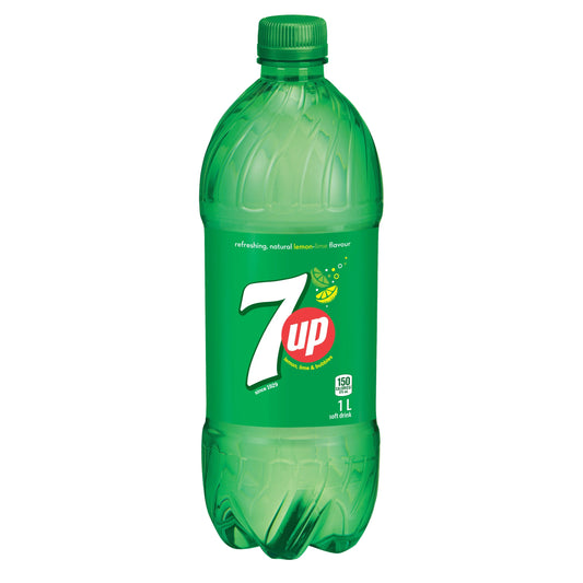 7UP Lemon Lime Soft Drink, 1 L