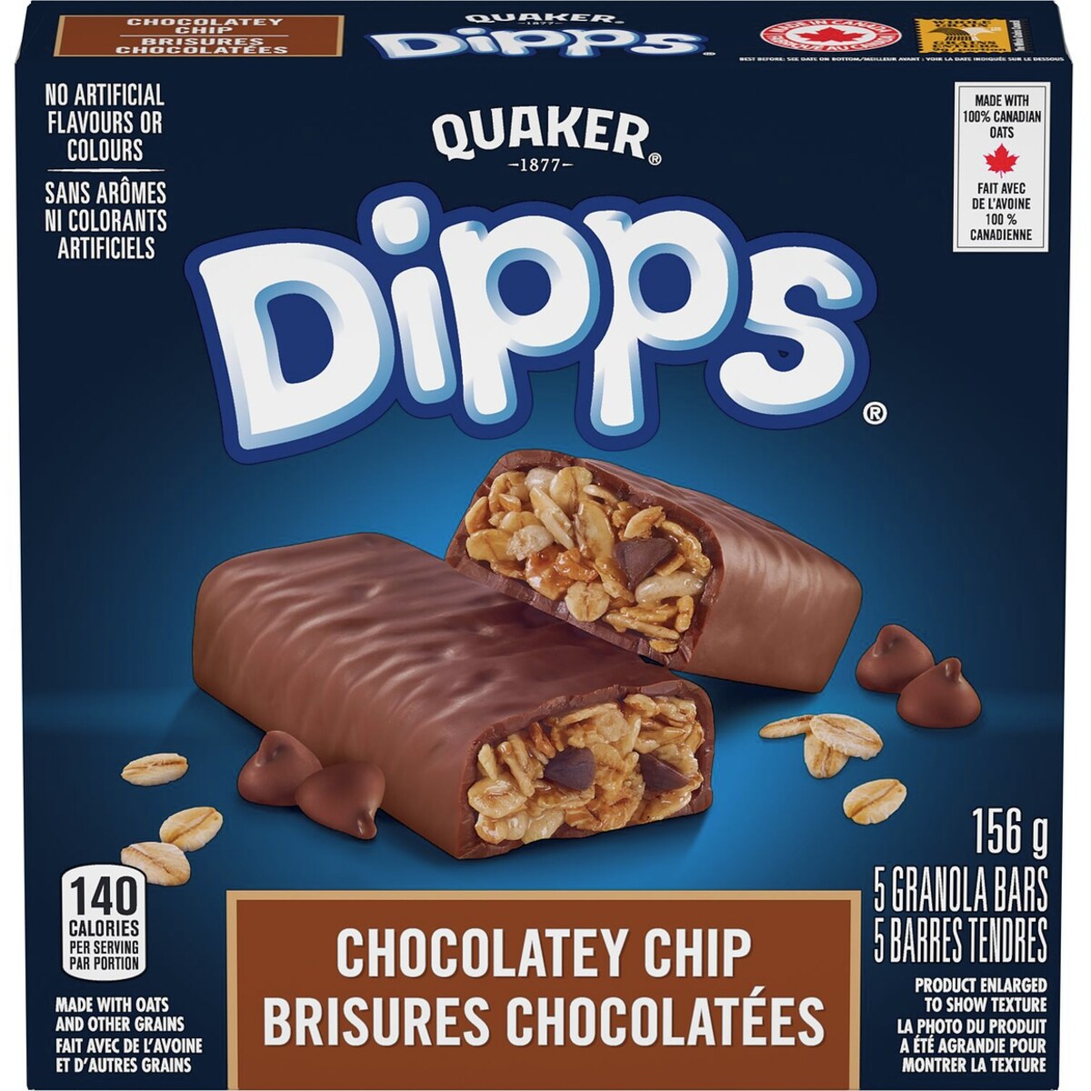 Quaker Dipps Chocolatey Chip Granola Bars, 156 g