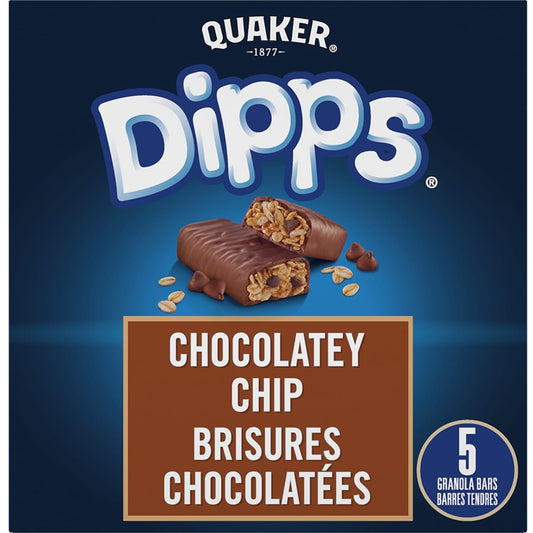 Quaker Dipps Chocolatey Chip Granola Bars, 156 g