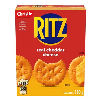 Ritz Cheddar Cheese Flavoured Crackers, 180 g