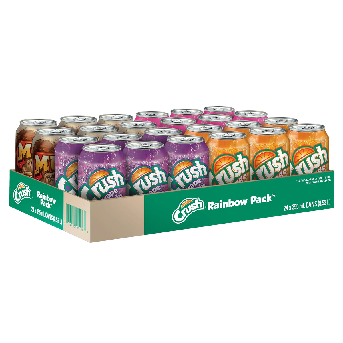 Orange Crush Rainbow Variety Pack Cans, 24 × 355 mL