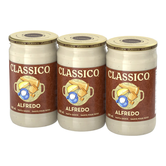Classico Alfredo Pasta Sauce, 3 × 600 mL