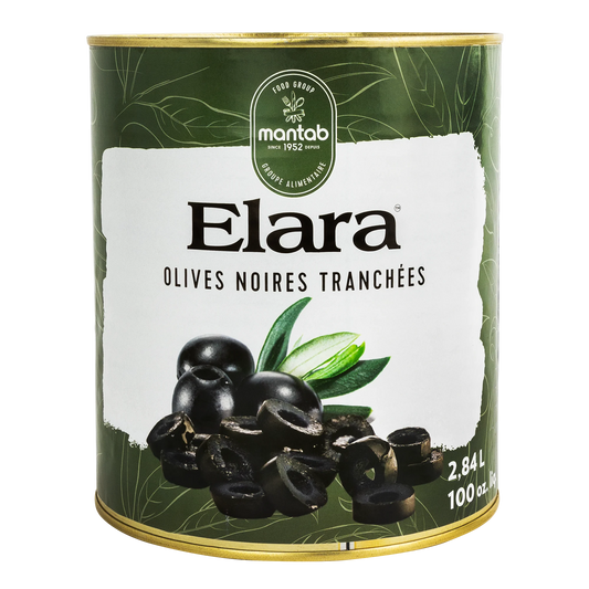 Elara Sliced Black Olives, 2.84 L