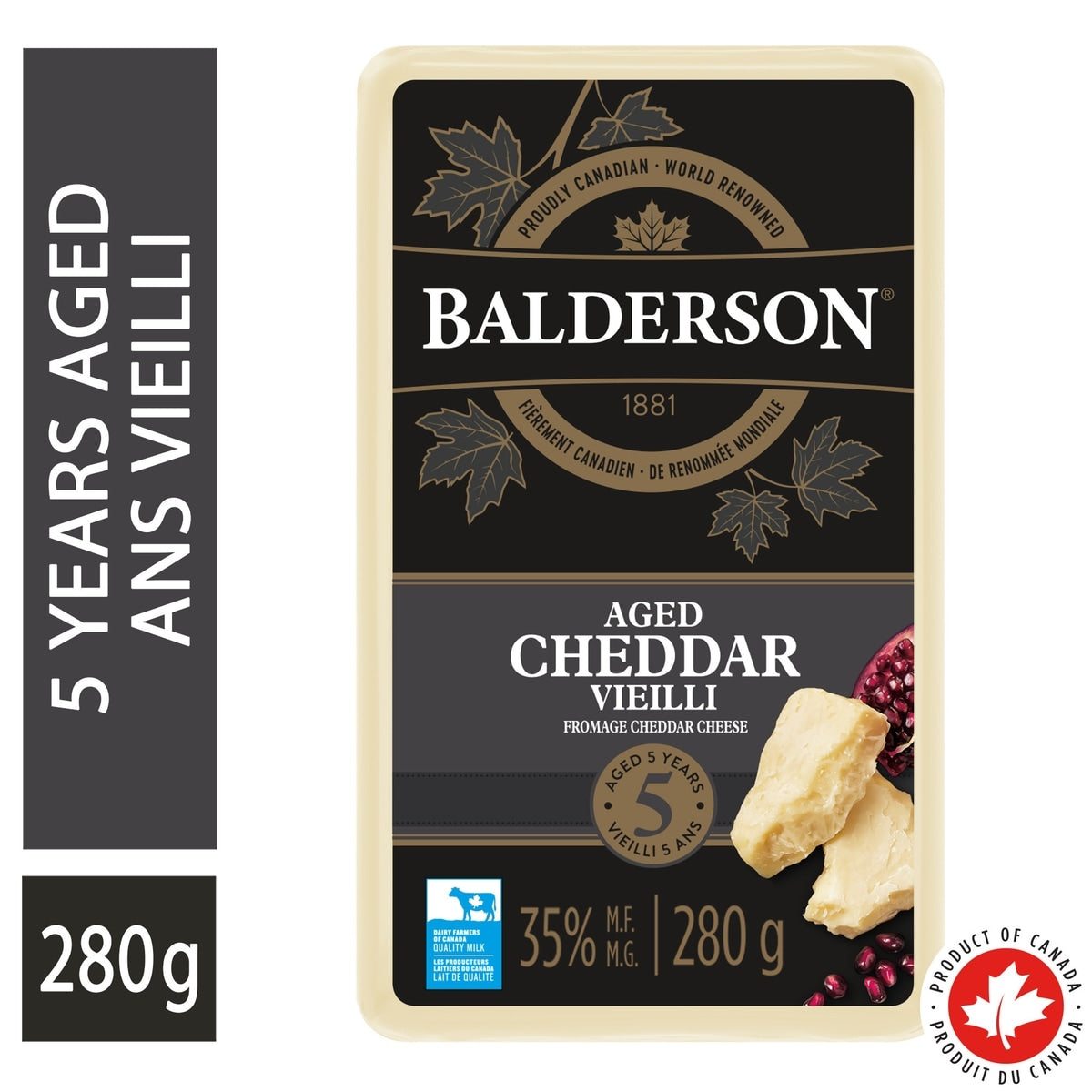 Balderson 5 Year Aged Cheddar Cheese, 280 g