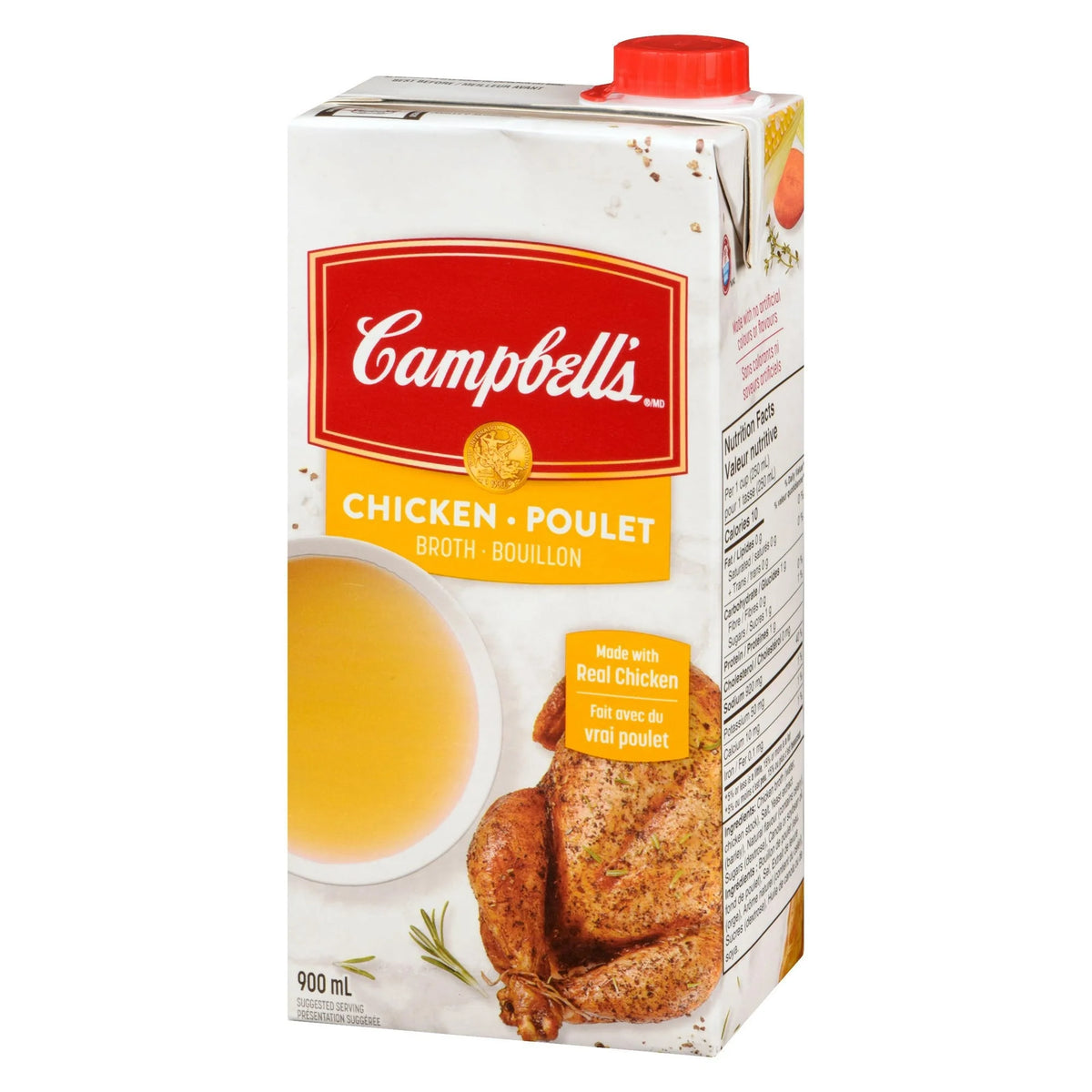 Campbell's Ready to Use Chicken Broth, Shelf Stable, 900 mL