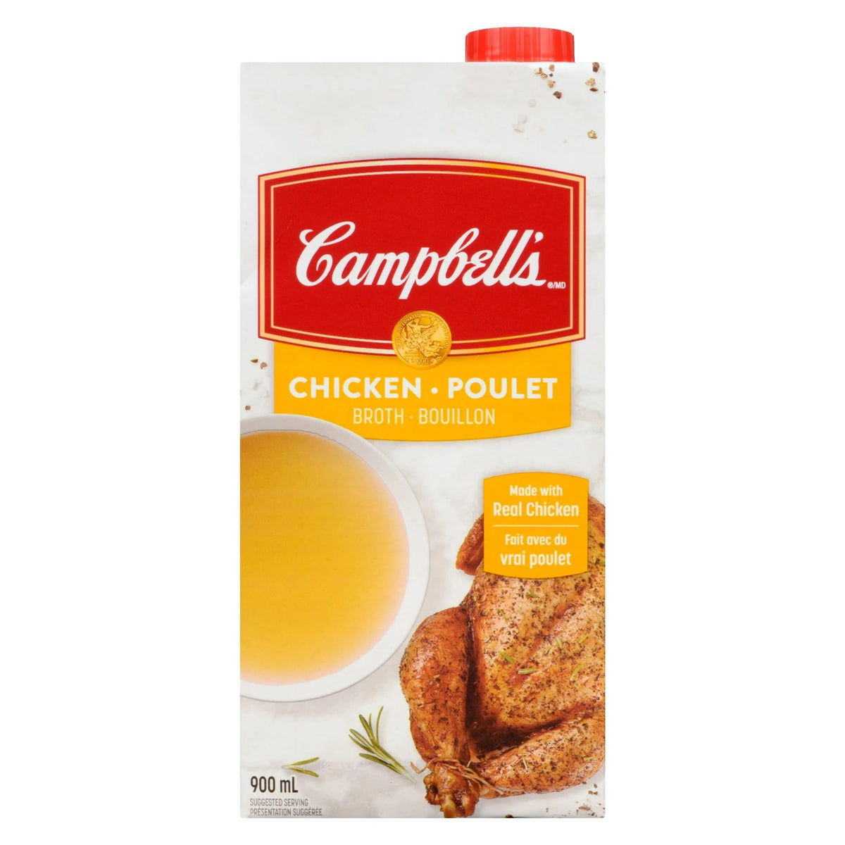 Campbell's Ready to Use Chicken Broth, Shelf Stable, 900 mL