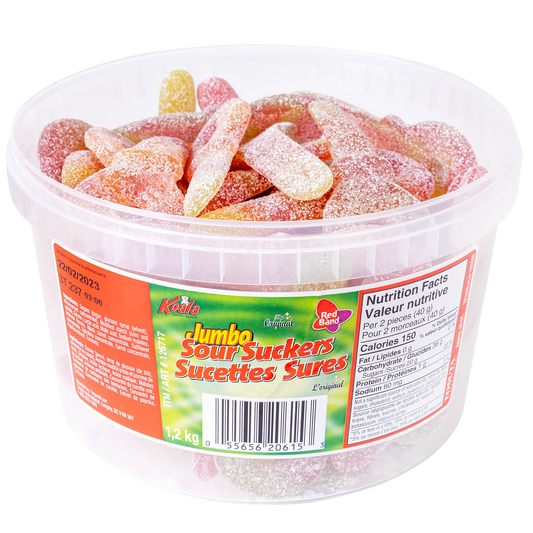 Red Band Jumbo Sour Suckers, 60 pieces, 1.1 kg