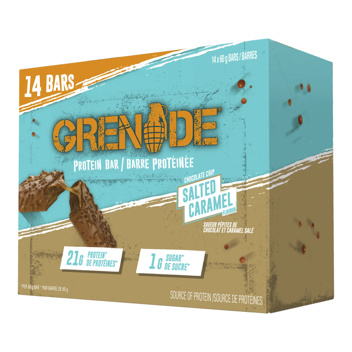 Grenade Salted Caramel Protein Bars, 14 × 60 g