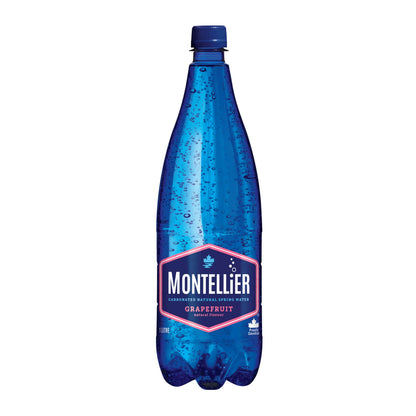Montellier Grapefruit Carbonated Natural Spring Water Bottle, 1 L
