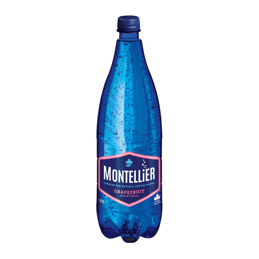 Montellier Grapefruit Carbonated Natural Spring Water Bottle, 1 L