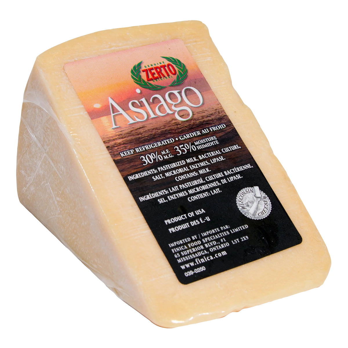 Zerto Asiago Cheese, 1 kg average weight