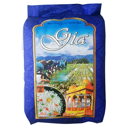 Gia Indian Basmati Rice, 18.14 kg