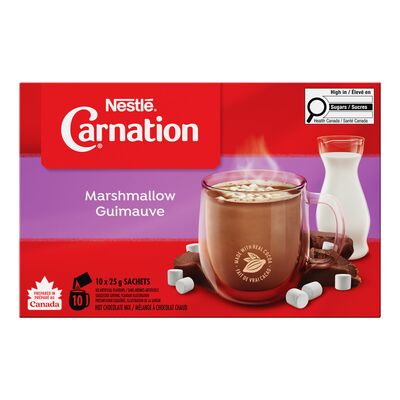 Carnation Hot Chocolate Mix with Marshmallows, 10 × 25 g