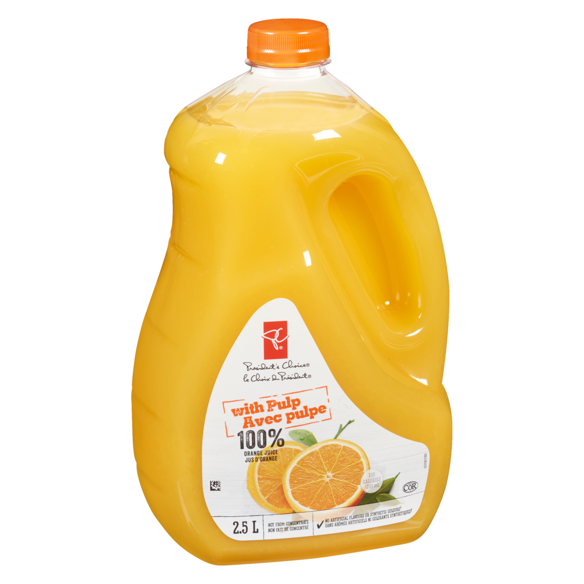 President's Choice Orange Juice with Pulp, 2.5 L