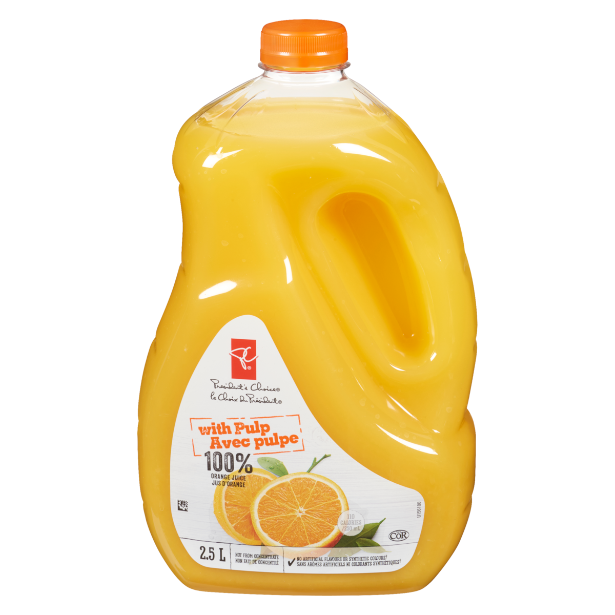 President's Choice Orange Juice with Pulp, 2.5 L