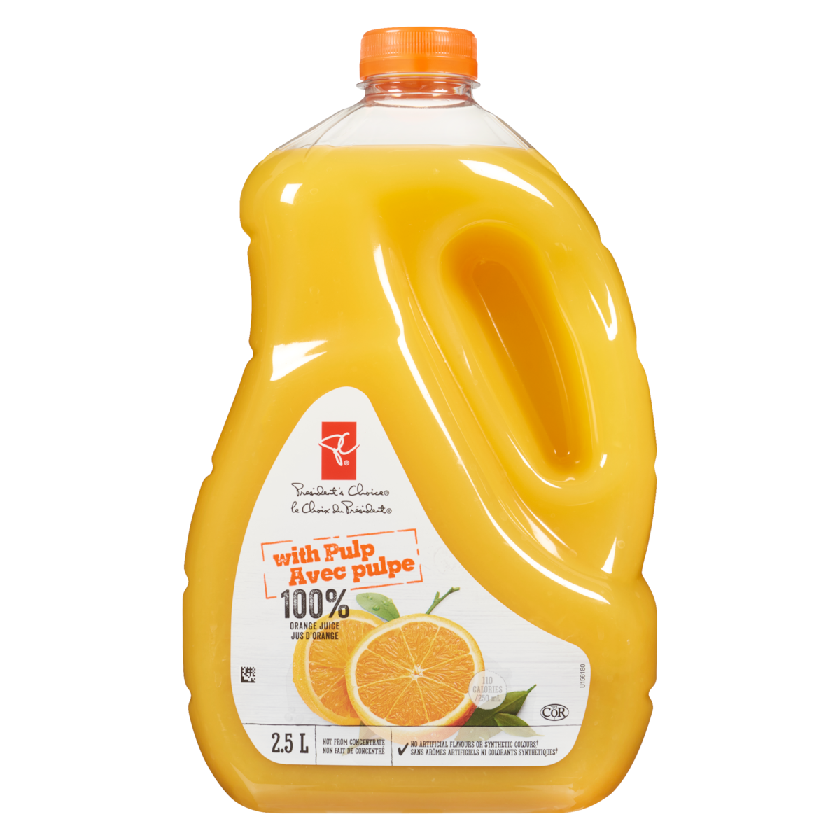 President's Choice Orange Juice with Pulp, 2.5 L