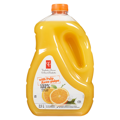 President's Choice Orange Juice with Pulp, 2.5 L