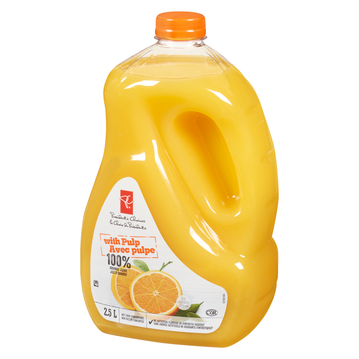 President's Choice Orange Juice with Pulp, 2.5 L