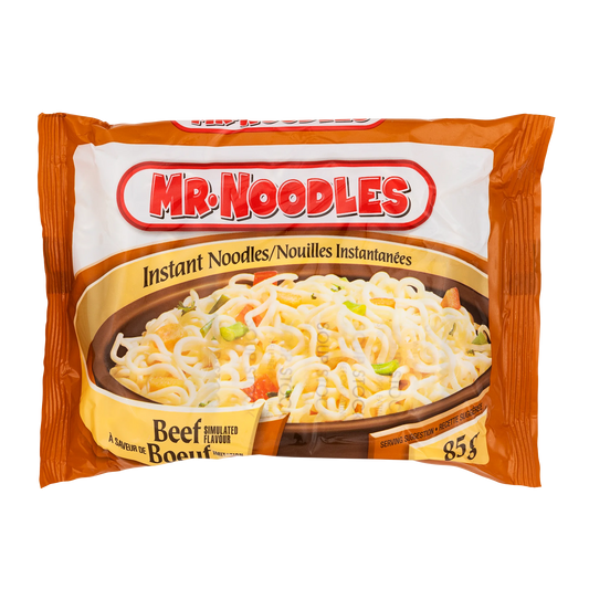 Mr. Noodles Beef Flavour Flat Instant Noodles, 24 × 85 g