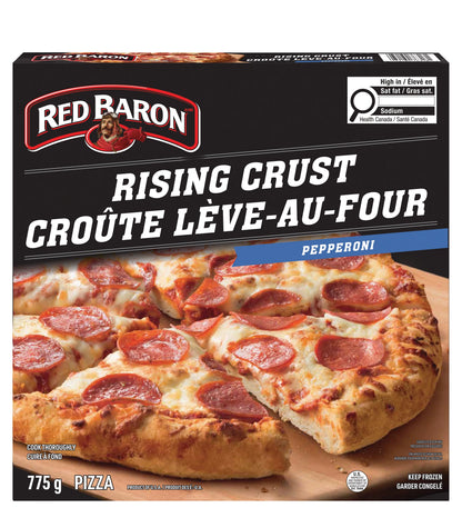 Red Baron Rising Crust Pepperoni Frozen Pizza, 775 g