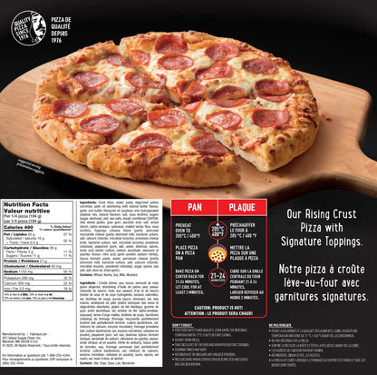 Red Baron Rising Crust Pepperoni Frozen Pizza, 775 g