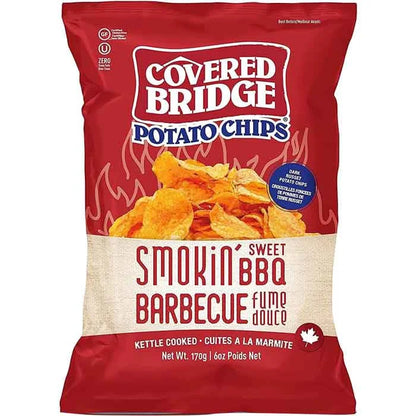 Covered Bridge Smokin' Sweet BBQ Kettle-Cooked Potato Chips, 170 g