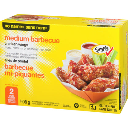 No Name Chicken Wings, BBQ, 908 g