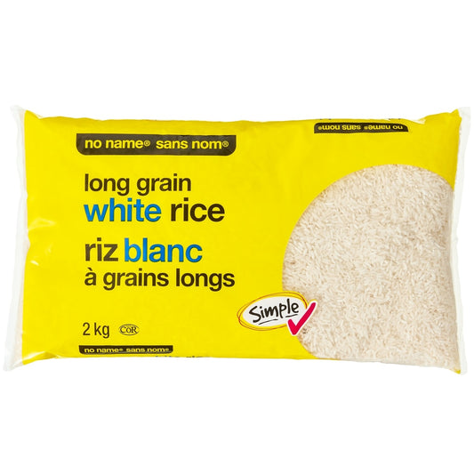 No Name Long Grain White Rice, 2 kg