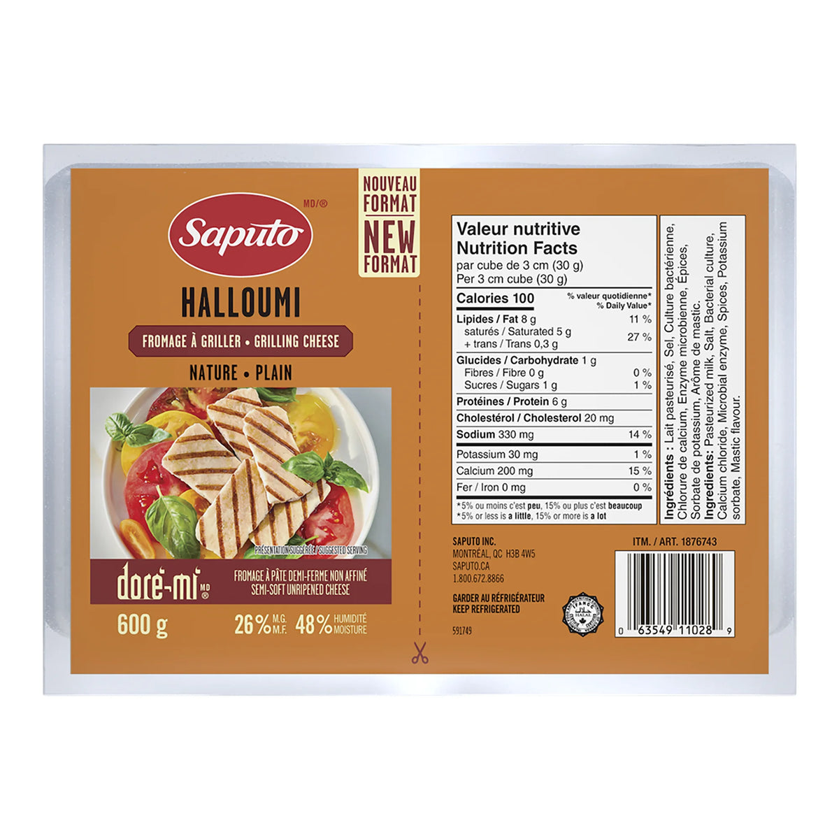 Saputo Halloumi Plain, 2 × 300 g