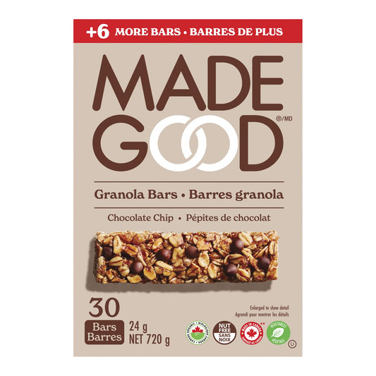 Made Good Chocolate Chip Granola Bars, 30 × 24 g