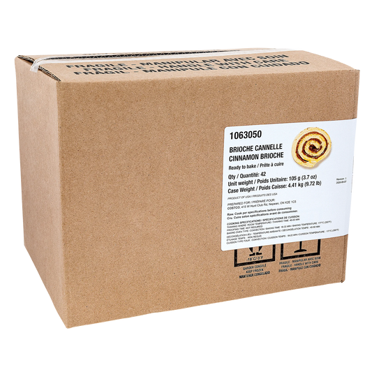 Bridor Frozen Perfect Cinnamon Brioche, 42 × 105 g