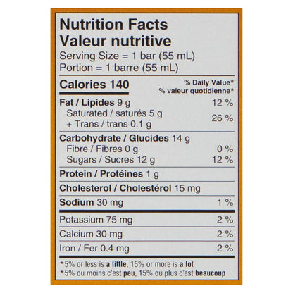 Chapman's Canadian Collection Caramel & Milk Chocolate Ice Cream Bars, 8 × 55 mL